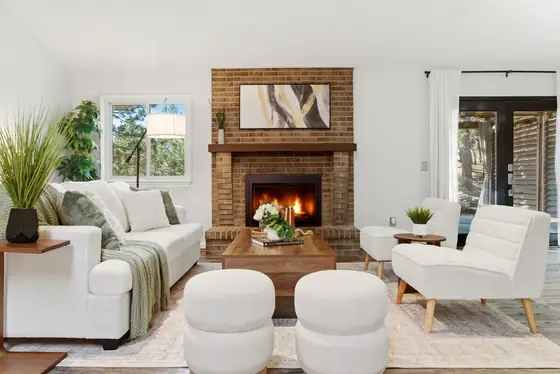 Staged family room