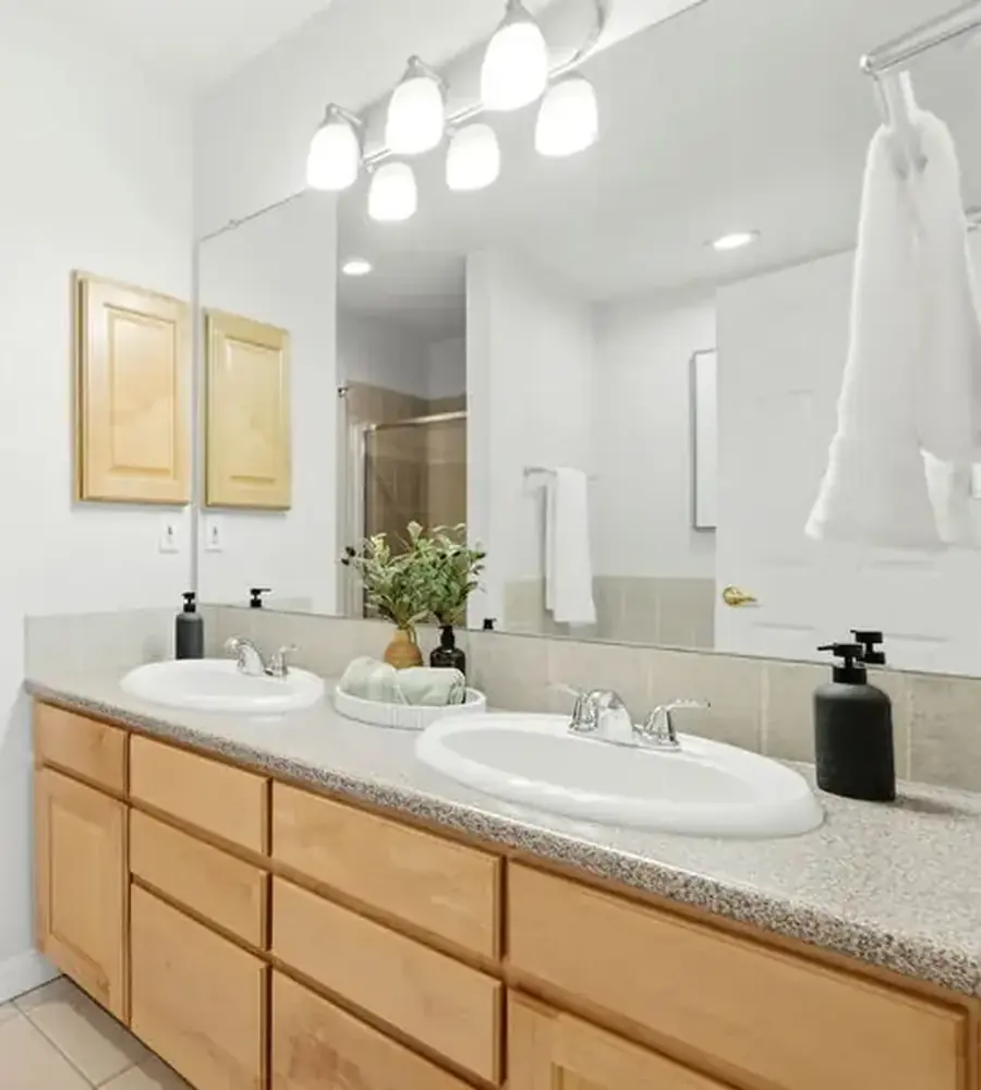 Staged bathroom